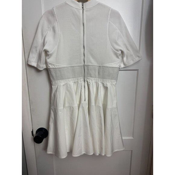 Alexander Wang Ribbed Corset Fit Flare Dress White Size 14 $895